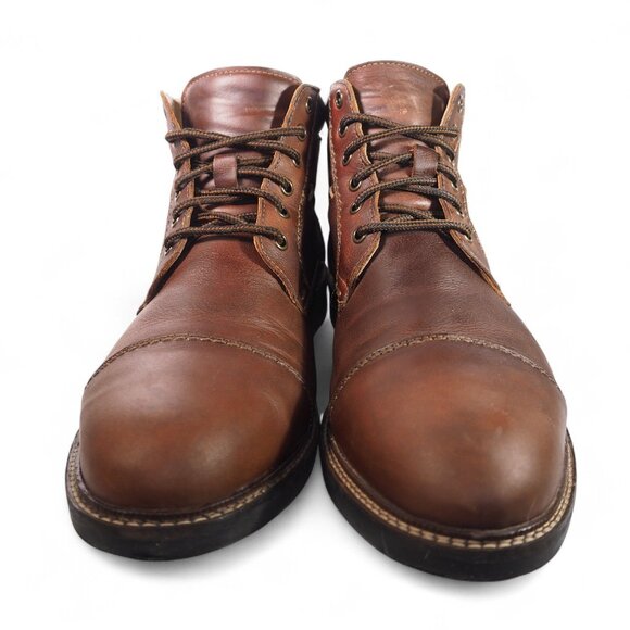 Johnston & Murphy Eaton Cap Toe Leather Chukka Boots Men's 12M Brown 59-1373 - Picture 3 of 11